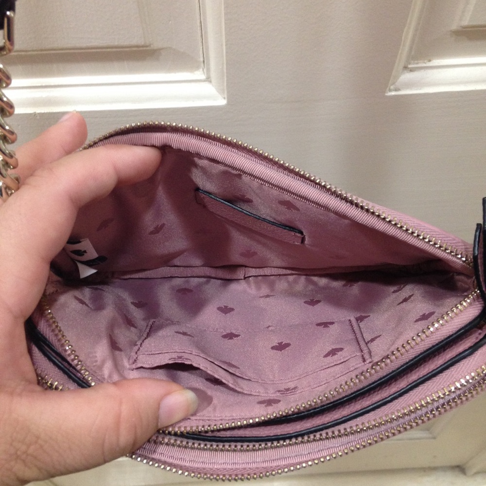 Kate Spade Mauve Pink Floral Crossbody Purse Bag - Picture 6 of 16